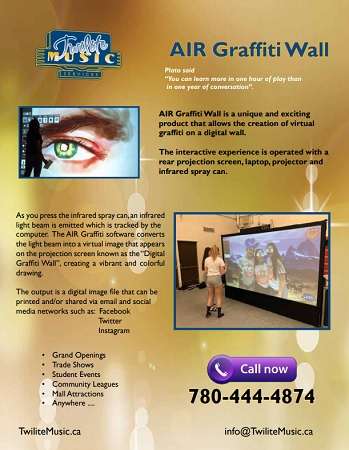 AIR Graffiti Wall for Entertainment Events - Twilite Music Edmonton